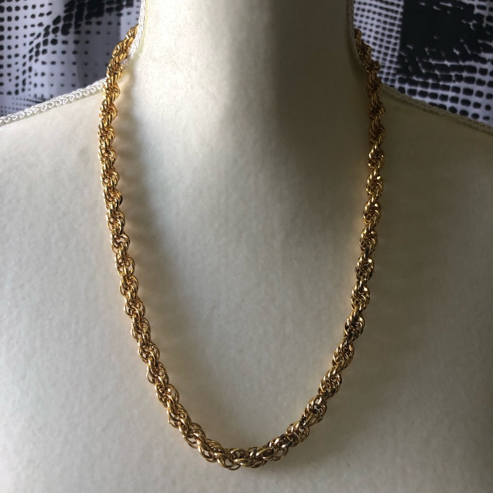 Sarah Coventry Goldtone Heavy Rope Chain Necklace